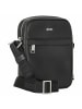 BOSS Zair Ns Zip - Umhängetasche Leder 21 cm in schwarz