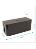 Intirilife Kabelbox aus Kunststoff in Schwarz