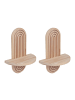 relaxdays 2 x Wandregal in Natur - (B)21,5 x (H)30 x (T)12 cm