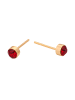faina Women Earrings in Rose Gold Red