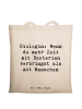 Mr. & Mrs. Panda Henkeltasche Spruch Biologin Bakterienliebe mit... in Creme