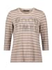 Betty Barclay Ringelshirt mit Schmucksteinen in Beige/Grau