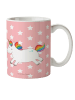 Mr. & Mrs. Panda Kaffeetasse Einhorn Happy ohne Spruch in Rot Pastell
