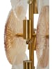 Mauro Ferretti Tischleuchte aus goldfarbenem Metall und Glas (20 x 18 x 66 cm)