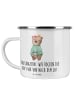 Mr. & Mrs. Panda Camping Emaille Tasse Brautjungfern Party mit S... in Transparent