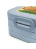 Mr. & Mrs. Panda Brotdose Bär Kaffee Design mit Spruch in Blau Pastell