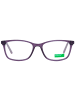 Benetton Damen Optische Fassungen Rechteck Lila