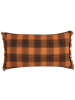 Beliani Dekokissen BARJA in Orange/Schwarz - (W) 70 x (H) 12 x (L) 40 cm