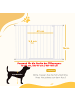 Pawhut Hunde Türschutzgitter Weiß L76-107 x H76 cm