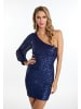 faina One Shoulder-Minikleid in Marine