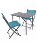 VCM  3 tlg. Bistroset Balkonset Gartenset Metall Sumila in Türkis