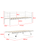 en.casa Tagesbett Skutskär mit Matratze in Weiß (L)212cm (B)95cm (H)95cm