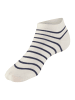 H.I.S Sneakersocken in ecru rot geringelt, ecru marine geringelt