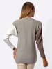 creation L Modal-Viskose-Mix-Pullover in steingrau-ecru-gemustert
