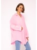 SASSYCLASSY Ultra Oversize Musselin-Blusenhemd lange Variante in Babyrosa