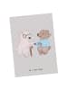 Mr. & Mrs. Panda Postkarte Altenpfleger Herz ohne Spruch in Grau Pastell
