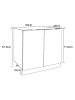 VCM  Spülunterschrank Breite 80 cm Spülenschrank Fasola in Weiß / Anthrazit