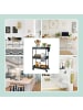 relaxdays Rollwagen in Schwarz - (B)40 x (H)62,5 x (T)22 cm