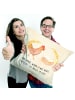 Mr. & Mrs. Panda Kissen Huhn Stolz mit Spruch in Vintage