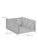 relaxdays 3 x Schrank Organizer in Grau - (B)33,5 x (H)18 x (T)43,5 cm
