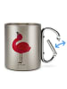 Mr. & Mrs. Panda Thermobecher Flamingo Stolz ohne Spruch in Silber