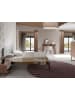 Angel Cerdá Polsterbett 7177 in Grau / Walnuss – (B)172 x (H)217 x (T)98 cm