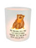 Mr. & Mrs. Panda Windlicht aus Glas Affe mit Spruch in Transparent