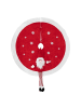 Atmosphera Créateur d'intérieur Teppich für den Weihnachtsbaum mit Weihnachtsmann-Motiv in Rot, Ø 90 cm