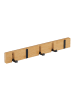 relaxdays Garderobenleiste in Natur/ Schwarz - (B)42 x (H)5,5 x (T)5 cm