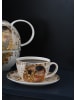Goebel Tee-/ Cappuccinotasse " Gustav Klimt Der Kuss " in Beige Gold