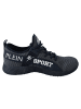 Plein Sport Schwarz Blau Indigo Polyester Carter Sneaker Schuhe