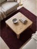 KADIMA DESIGN Sofatisch quadratisch, Massivholz, handgefertigt in Weiß-Mango