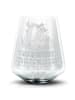Mr. & Mrs. Panda Blümchentail Glas Igel Federschmuck mit Spruch in Transparent