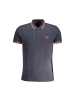 cavalli CLASS Blaues Baumwoll-Polohemd