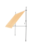 pro.tec Klemmmarkise in Gelb Weiß (B)250cm