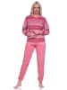 NORMANN Frottee Schlafanzug Bündchen  Streifendesign - 75868 in altrose