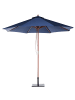 Beliani Marktschirm TOSCANA in Blau/Gold/Braun - (W) 270 x (H) 254 x (L) 270 cm