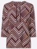 Sieh an! 3/4-Arm-Shirt in burgund-camel-bedruckt