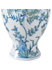 Beliani Blumenvase LLANES in Weiß/Blau - (W) 16 x (H) 36 x (L) 16 cm
