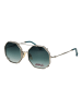 Hally & Son Frauen Gestelle mit Sonnenbrillen-Clips Geometrisch Silber