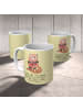 Mr. & Mrs. Panda Mug Roter Panda mit Spruch in Gelb Pastell