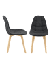 en.casa 2er-Set Esszimmerstuhl Kopparberg in Schwarz (H)86cm (B)53cm (T)47cm