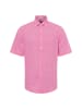 Nils Sundström Freizeithemd mit Leinen-Anteil in altrosa weiß - 0008