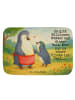 Mr. & Mrs. Panda Badteppich Pinguin mit Kind Design mit Spruch in Weiß