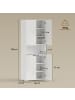 HOMCOM Küchenschrank-68L x 34B x 180H cm-Hochglanzweiß