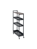 relaxdays Nischenwagen in Braun/ Schwarz - (B)20 x (H)98 x (T)50 cm