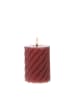 MARELIDA LED Kerze TWIST Echtwachs gedreht flackernd H: 12,5cm in altrosa