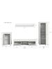 ebuy24 Regalsystem Jam (4-teilig) Weiß 169 x 35 cm