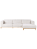 Beliani Ecksofa VENG in Weiß/Braun - (W) 347 x (H) 84 x (L) 156 cm