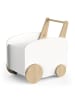 CALICOSY Lagerwagen FIRMIANA in Mattweiß / Holz - (W) 52,5  x (H) 35  x (L) 49,8  cm